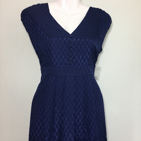 New ModCloth Blue Dress. A - Picture 2 of 8